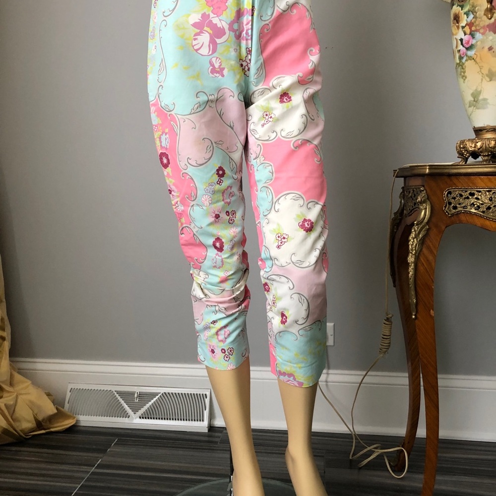 Blumarine cotton pastel cropped pants,sz.40(6)mint - Picture 5 of 8